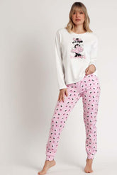 PIGIAMA AUTUNNO/INVERNO DONNA  ROSA 62274 ROSA DISNEY